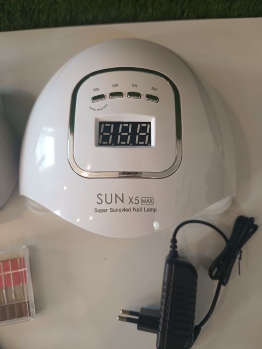 Zestaw do robienia paznokci, lampa, frezarka, manicure, hybryda, żel