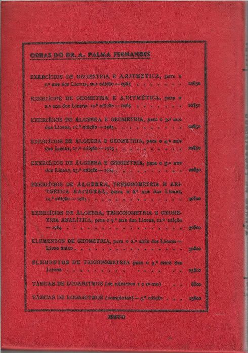 Tábuas de Logaritmos (cinco decimais)