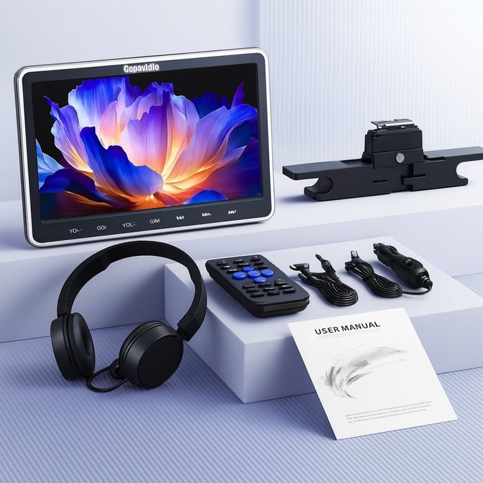 Przenośny odtwarzacz DVD ze słuchawkami