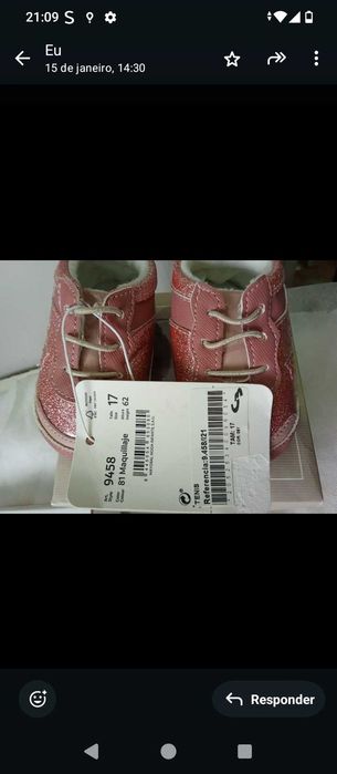 Sapatilhas para o bebê