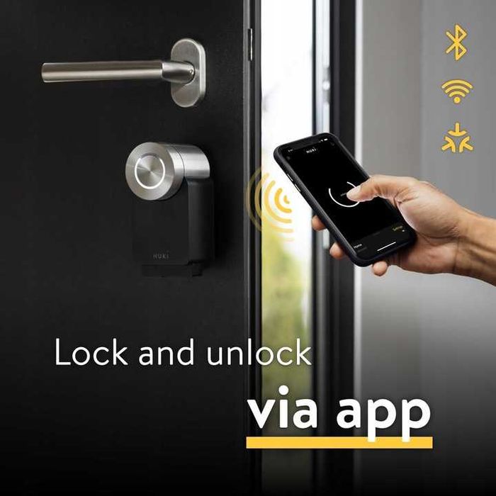 Inteligentny zamek Nuki SmartLock Pro 4.0 Wi-Fi BT Matter Czarny