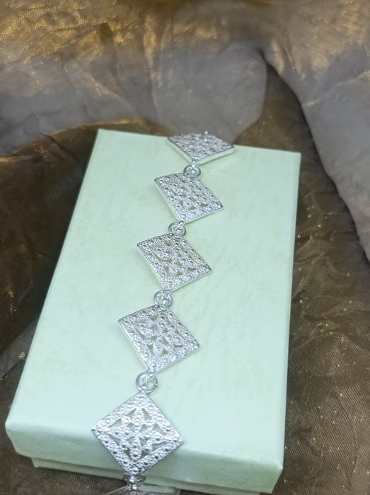 Srebrna bransoletka 925 długość 20 cm