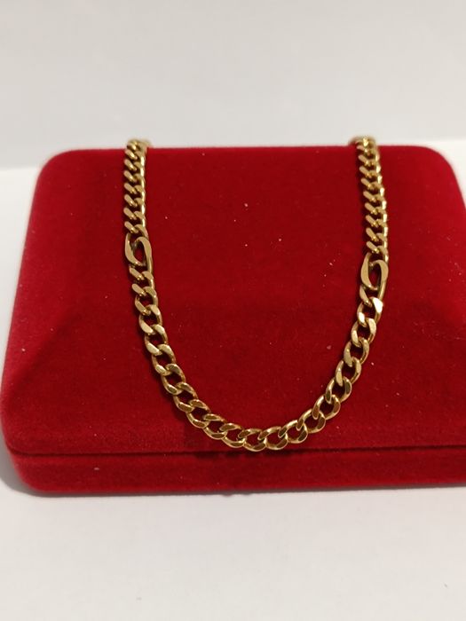 Złota bransoletka splot Figaro długość 20,5cm złoto 333