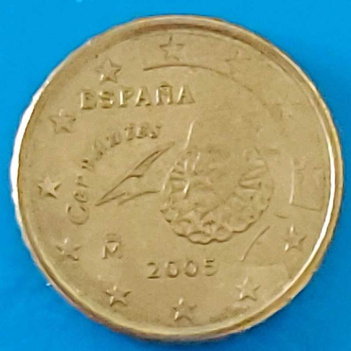 2005 Spanish 10-Cent Coin Featuring Miguel Cervantes