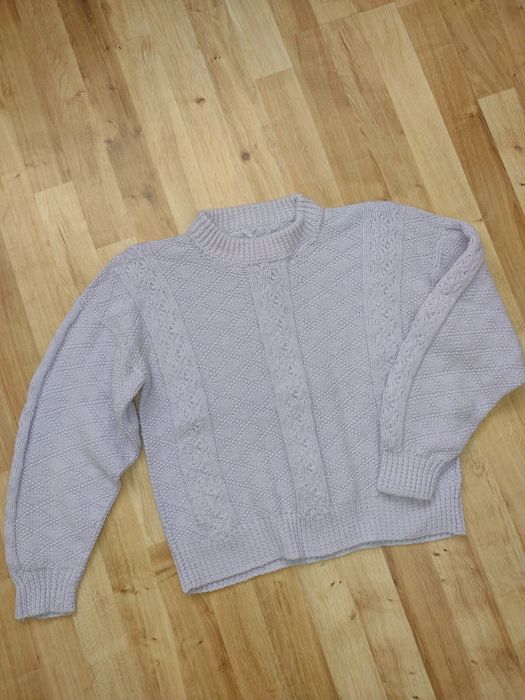 Sweter damski lilowy L