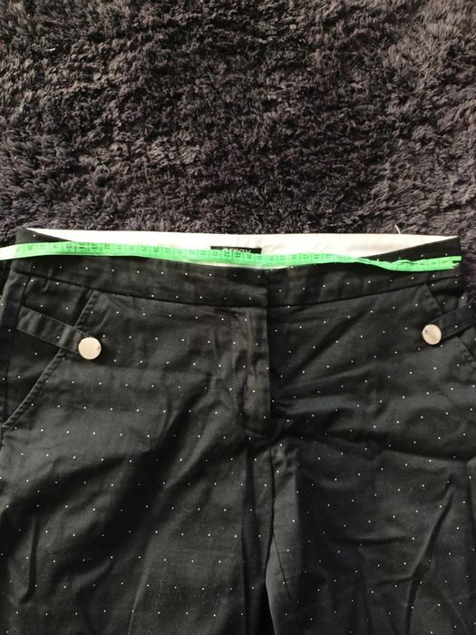 Czarne eleganckie spodnie 36 / 38 spodnie materiałowe damskie do pracy