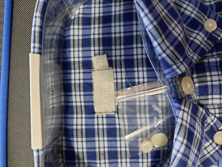 Camisa xadrez azul nova tam. M