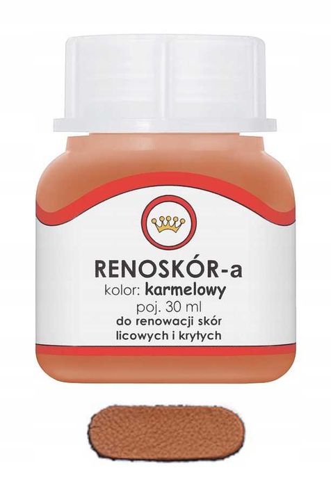 RENOSKÓR FARBA lakier do Skóry Karmelowy 30ml