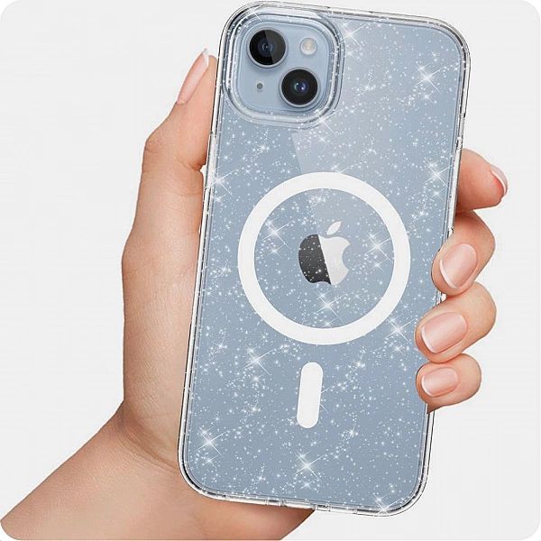 Tech-Protect Flexair Hybrid Magsafe Iphone 15 Glitter Clear