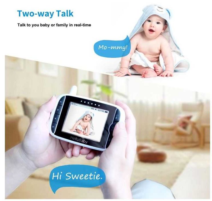 Niania elektroniczna obrotowa HelloBaby HB66Pro