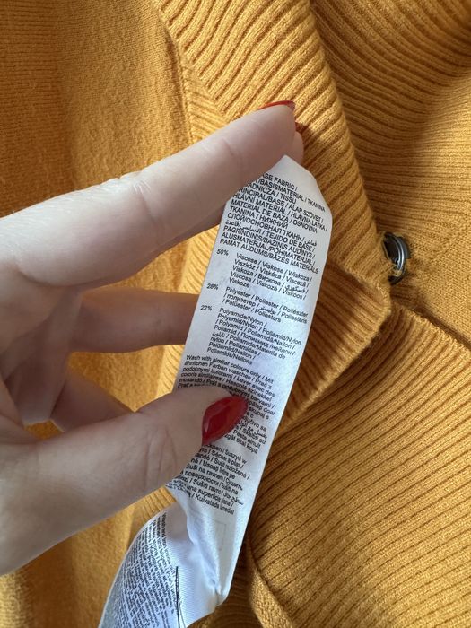 Pomarańczowy kardigan Orsay