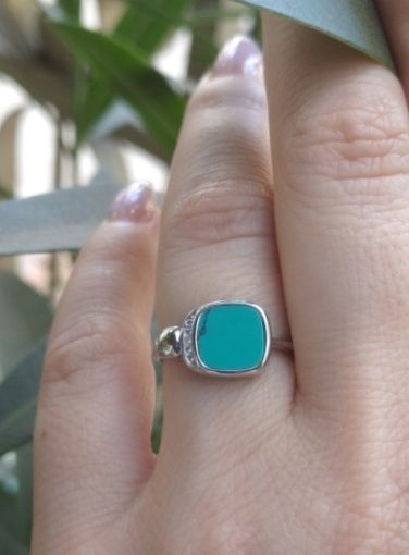 Срібна каблучка з нат. каменем розмір 16,5