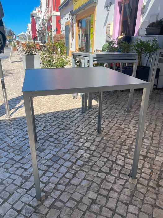 Mesa de Exterior metal e vidro