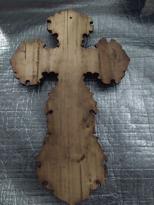 Деревянный крест ручная работа огромный православный