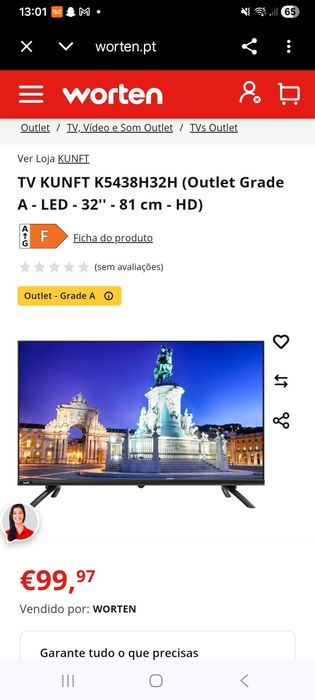 Tv kunft 32 polegadas