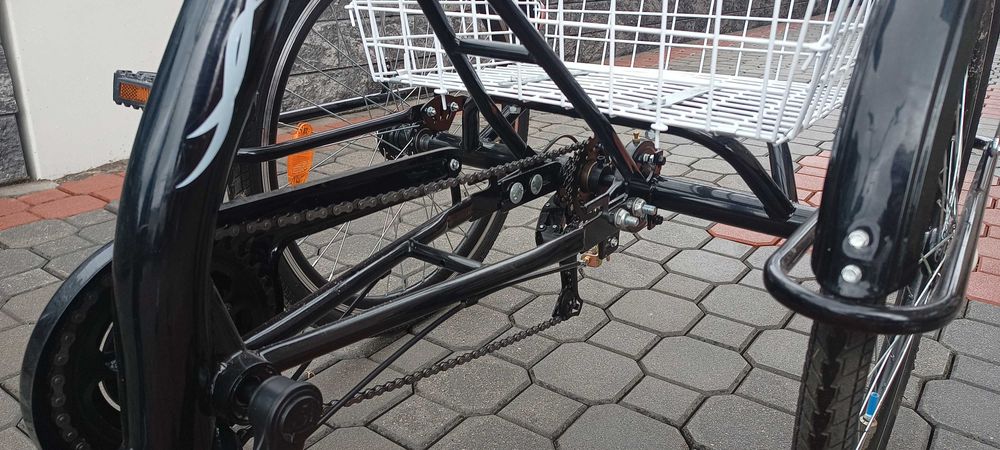 Rower trójkołowy DAWSTAR Sewilla 24 cale czarny.