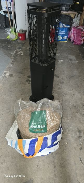 Aquecedor a pellets para exterior