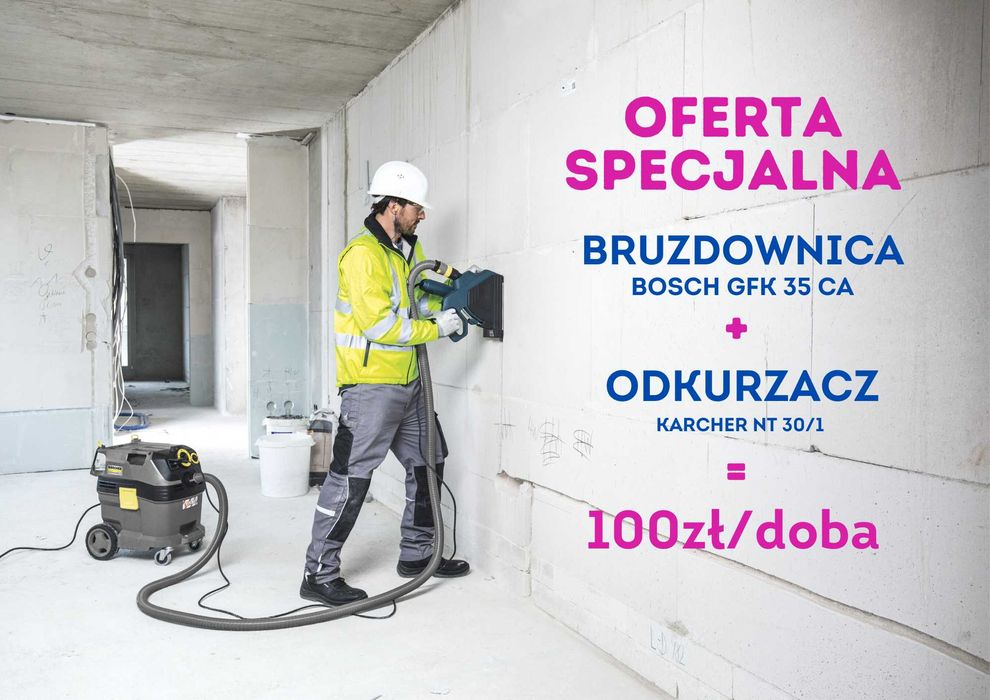 Wynajem Bruzdownica Młotowierarka Odkurzacz przemysłowy KATOWICE