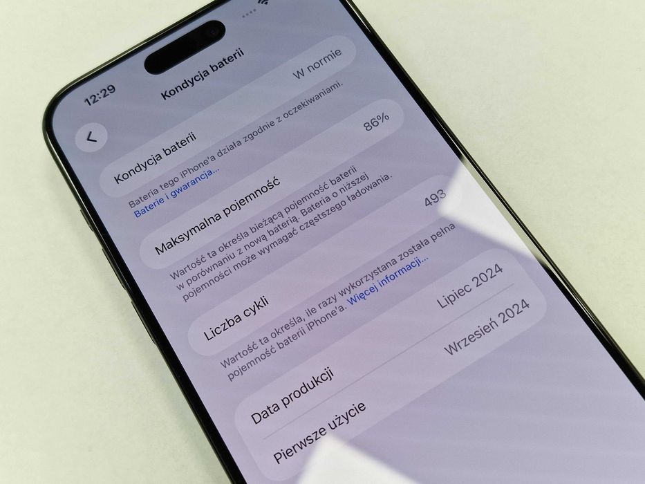 Iphone 15 PRO MAX 256GB/ Black Titanium/ 86%/ Grade A/ + ładowarka/ Gwarancja
