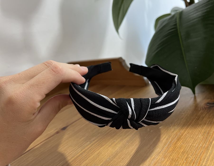 Opaska do włosów w paski