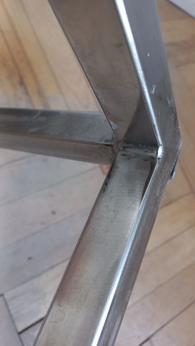 Stelaż stolika stalowy nierdzewny - loft, industrial