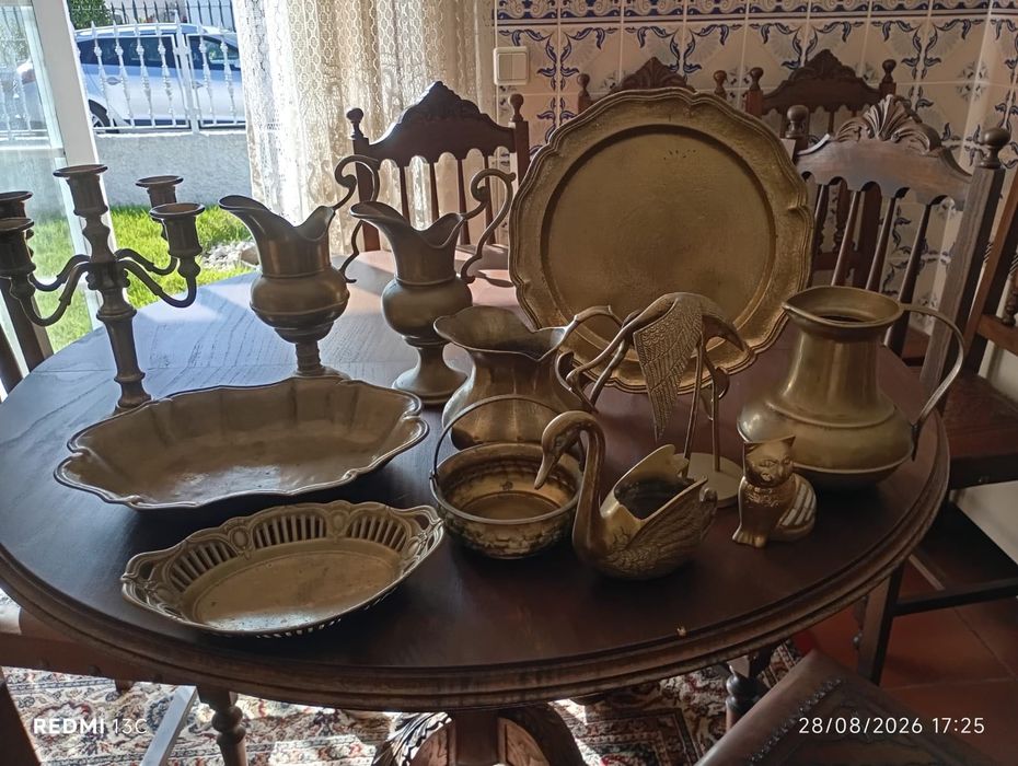 Conjunto de peças rústicas decorativas