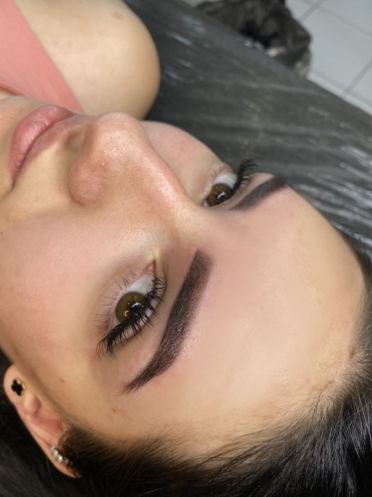 Перманентний макіяж. Брови. Пудрова техніка. Градієнт. Натуральні