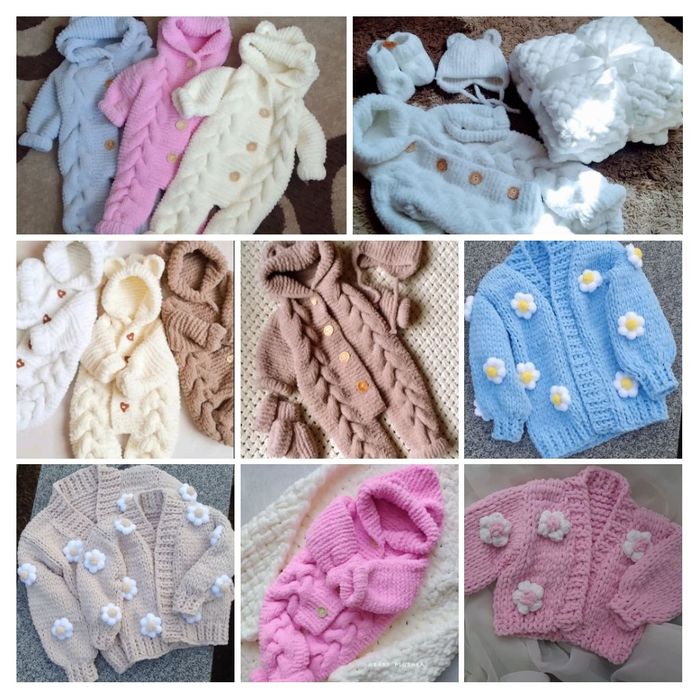 В'язаний кардиган, комбінезон