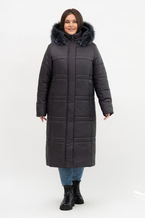 Жеская удлинённая зимняя куртка пуховик пальто. 52-66р