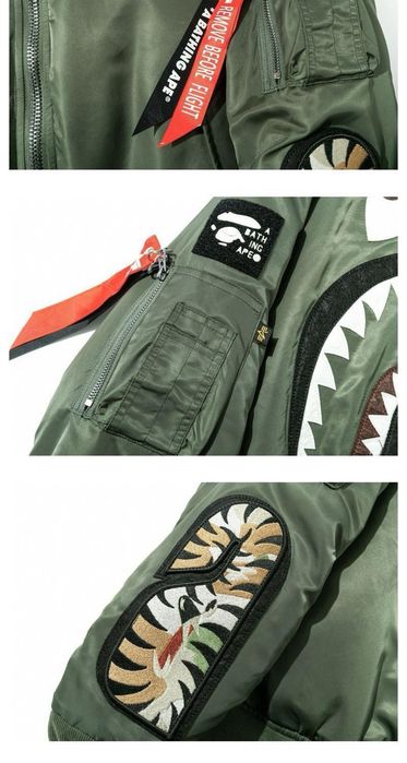 Двусторонний бомбер Bape х Alpha Industries 2 ленты M,L,XL,2XL размеры