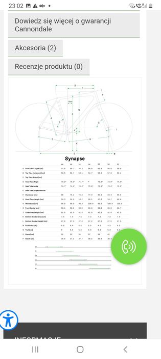 Rower szosowy Cannondale Synapse carbon 105