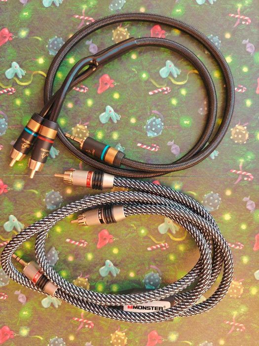 Кабель 3.5 мм на 2RCA Hi-Fi Monster ATAUDIO EMK UGREEN YYTCG 0.5 - 5 м