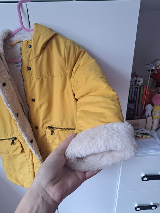 Płaszczyk płaszcz zimowy kurtka zimowa  z futerkiem coccodrillo 110