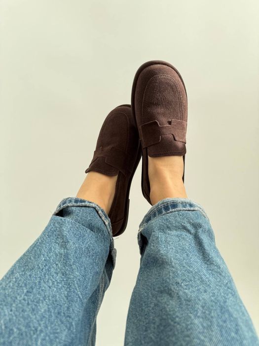 Анатомічні лофери натуральна замша