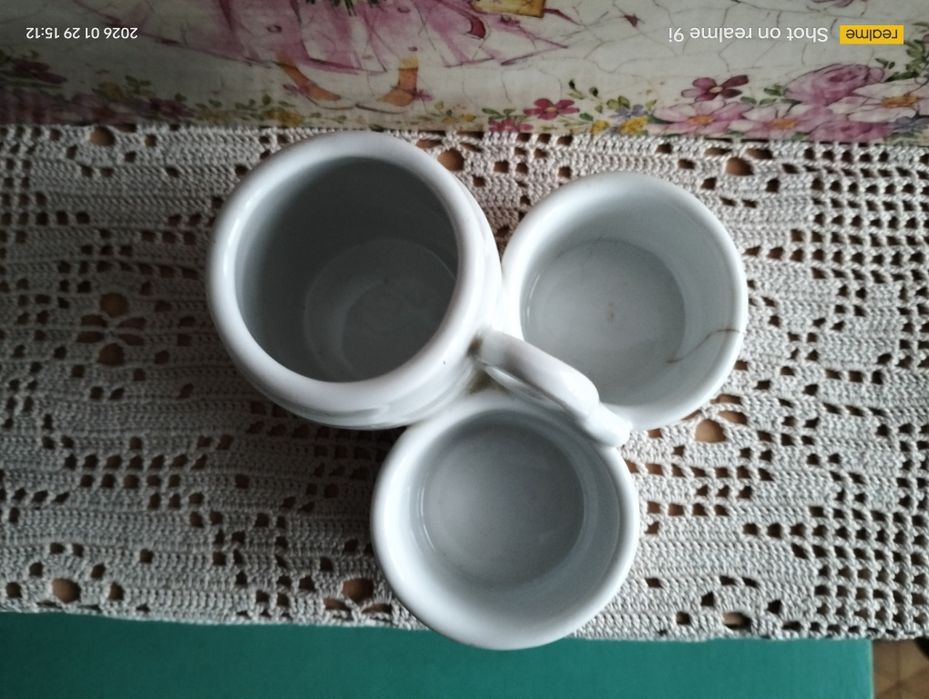 Porcelanowy przyprawnik lub przybornik na biurko