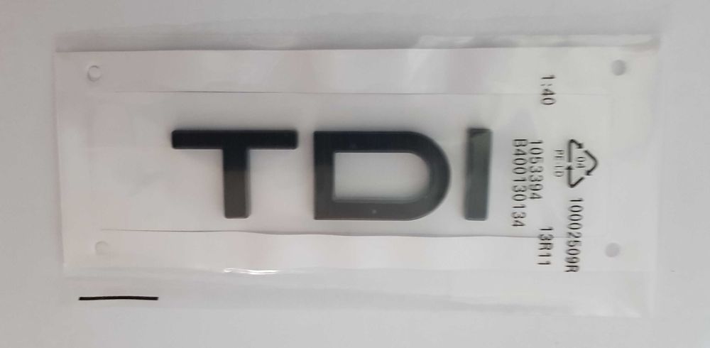 Nowy emblemat TDI przyklejany znaczek logo klejane czarny | srebrny