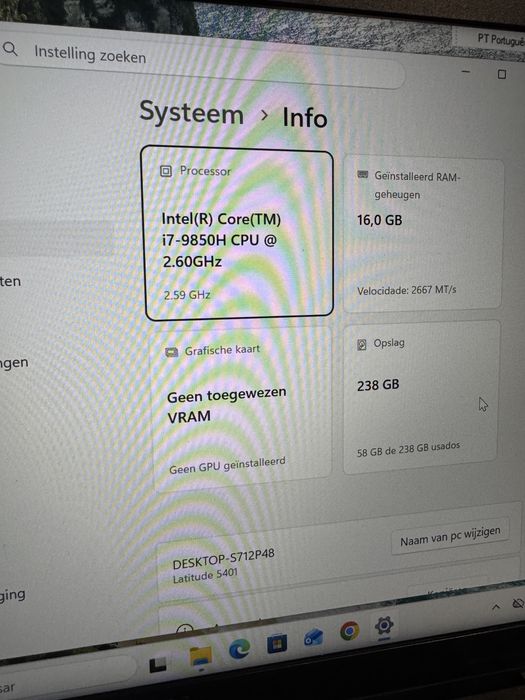 Dell Latitude 5401 — i7-9850H (6 Cores/12 Threads) | 16GB RAM | SSD 256GB