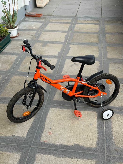 Bicicleta Crianca BTWIN Decathlon 4-6 Anos 500 Robot Laranja