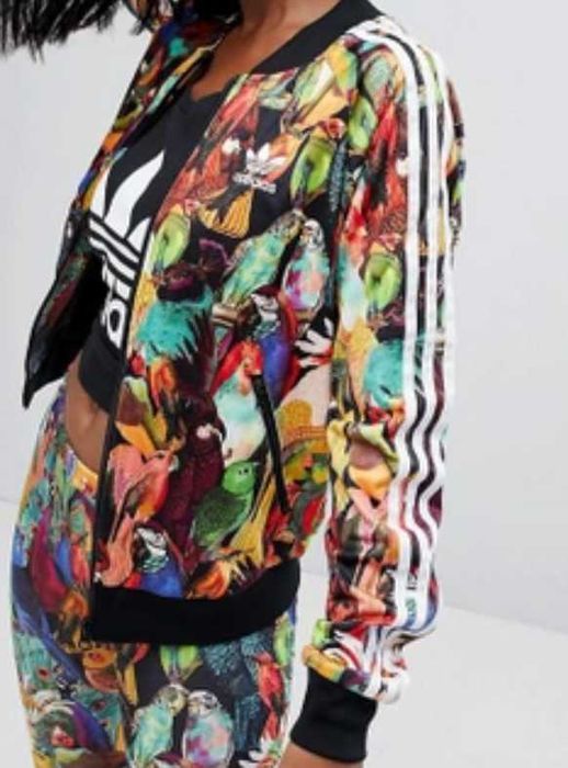 REZERWACJA Adidas PASSAREDO SWEAT bluza spodnie papugi tropikalne