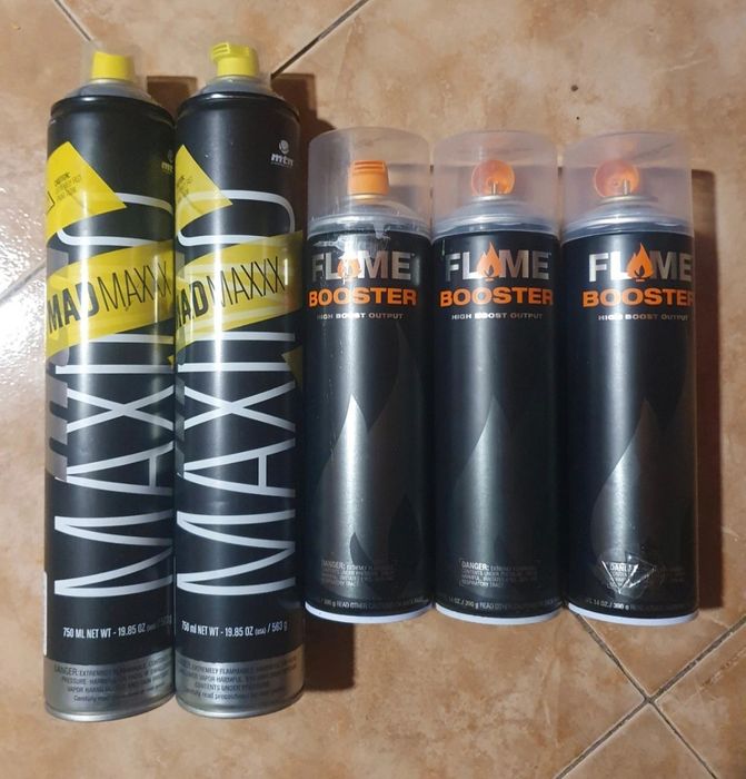 5 latas de spray novas