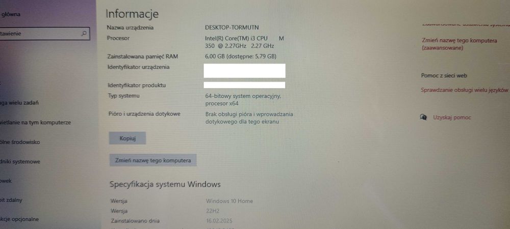 Asus K52J - 15,6 cala -Core i3 4 x 2,26 GHz -6GB Ram -500GB SSD -Win10