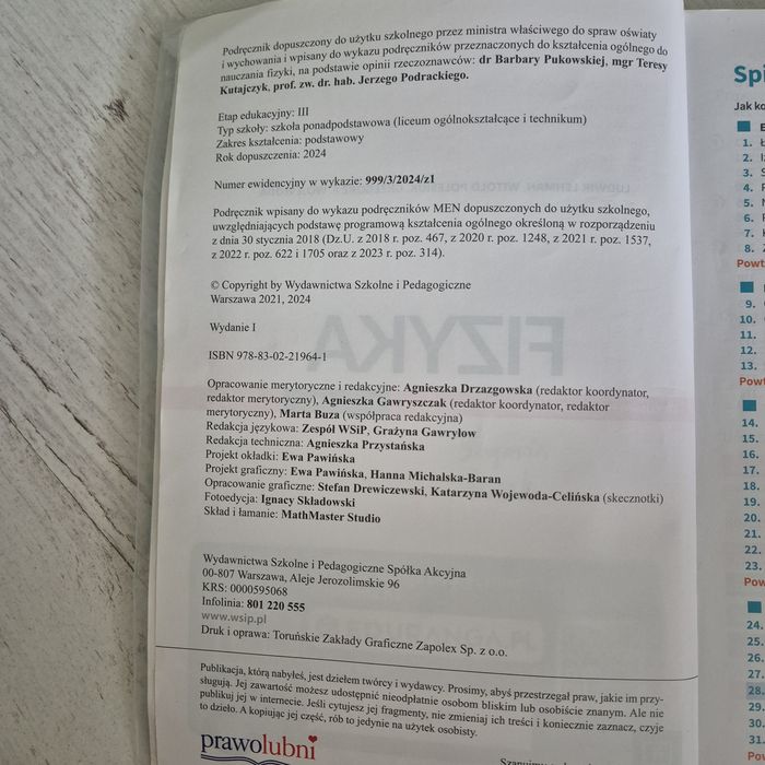 Fizyka 3 zakres podstawowy