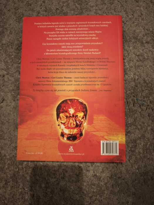 Książka tajemnica kryształowych czaszek C. Morton archeologia