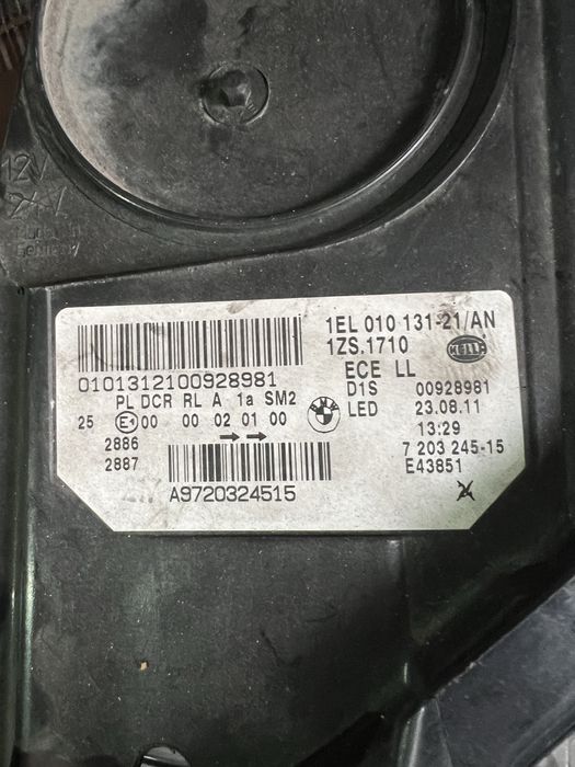 Фара ліва BMW 5 F10 F11(2010-2013) Bi-Xenon LED Hella