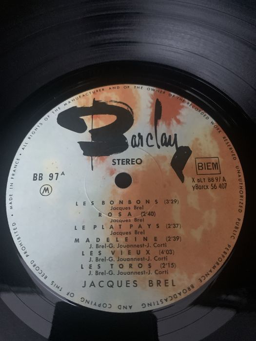 Vinil Jaques Brel - capa dupla - bom estado