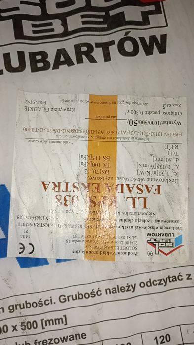 Styropian 5cm   38 lambda.