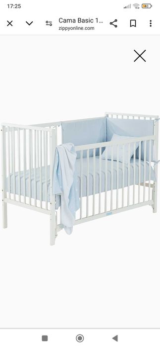 Cama ZY Baby branca com colchão
