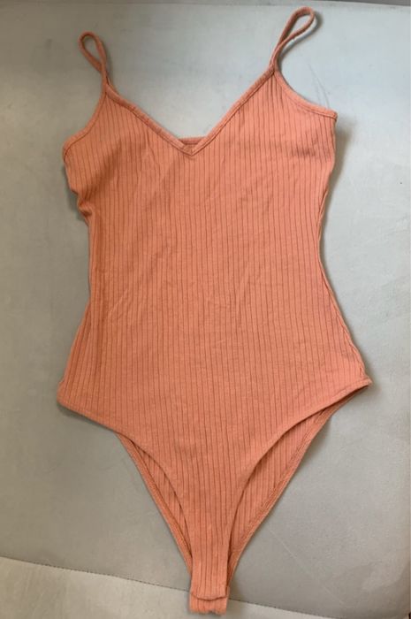 Боди хлопок стрейч персиковый S/M