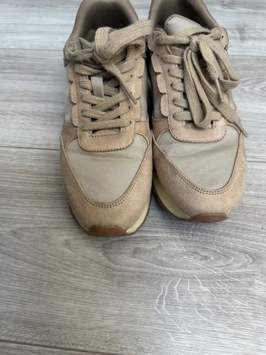 Sneakersy Zara 36 bezowe na platformie buty sportowe