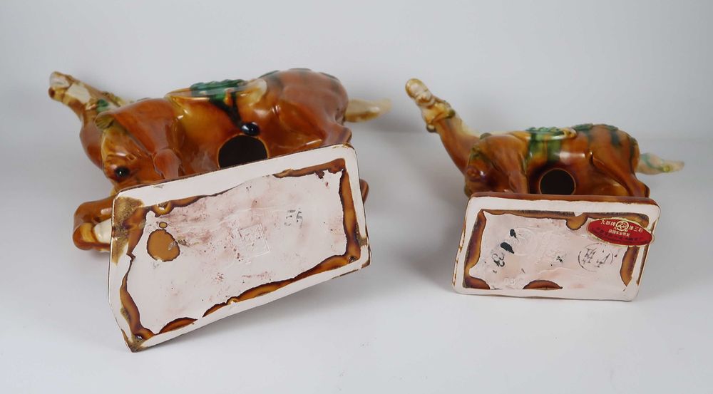 Cavalos da China - Cerâmica policromada